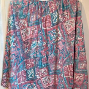 skirt Vintage women’s skirt Colorful Geometric Midi Skirt size 18